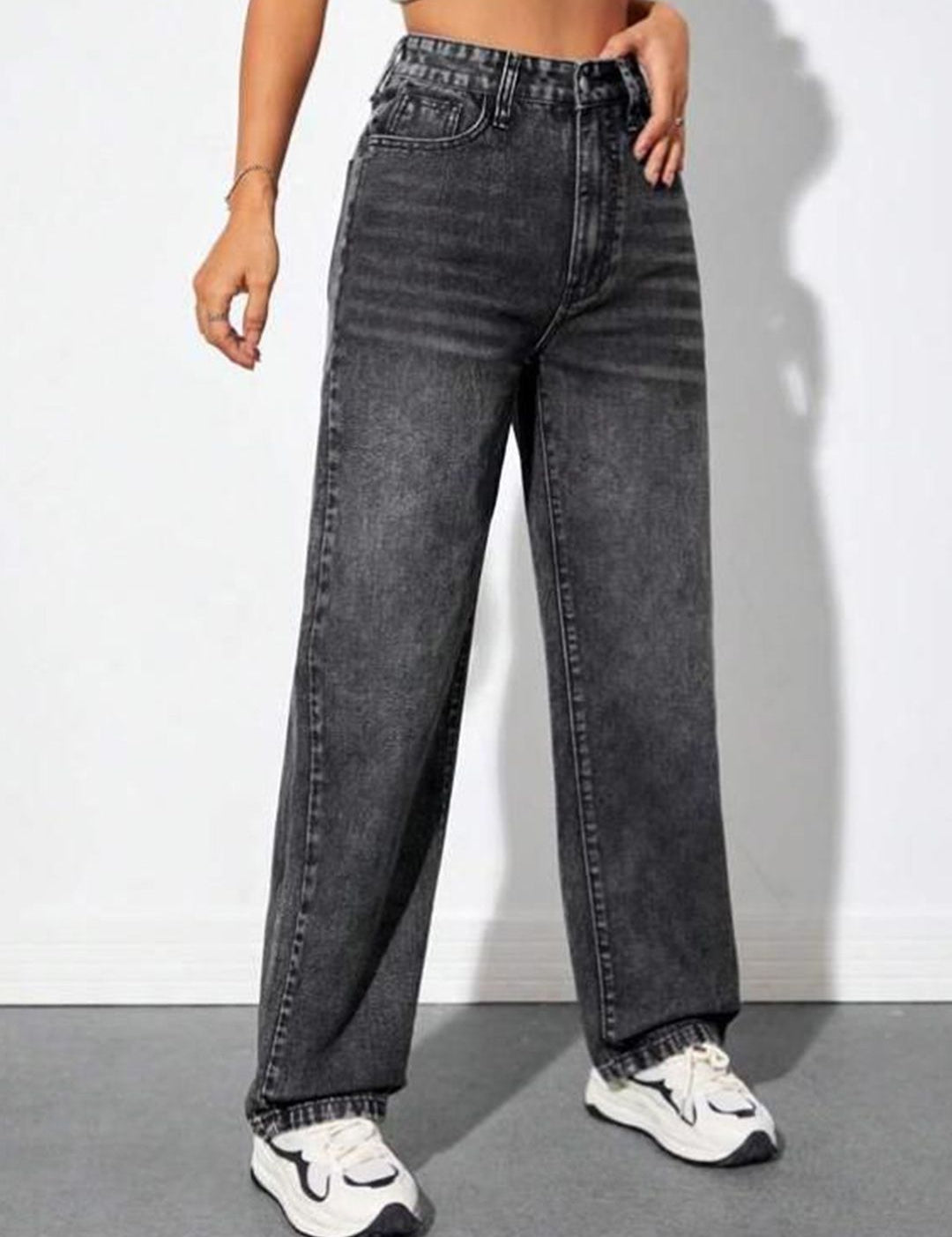 Kotty Women Jean Straight Fit High-Rise Stretchable Jeans