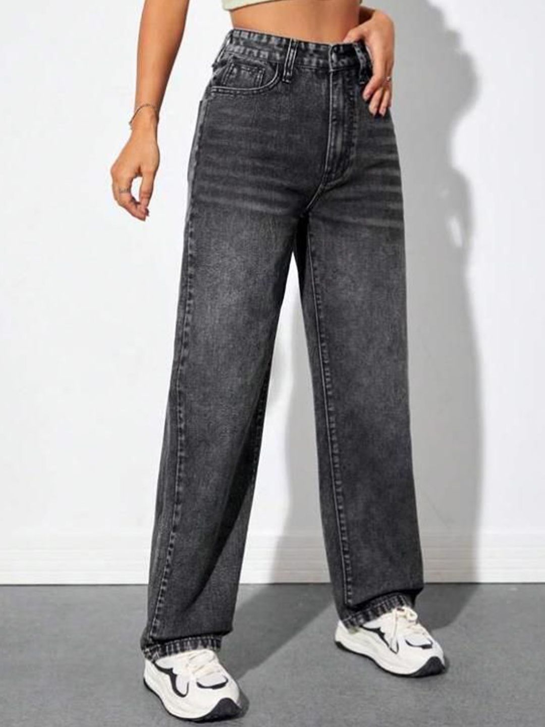 Kotty Women Jean Straight Fit High-Rise Stretchable Jeans