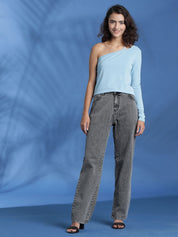 Kotty Women Solid One Shoulder Top