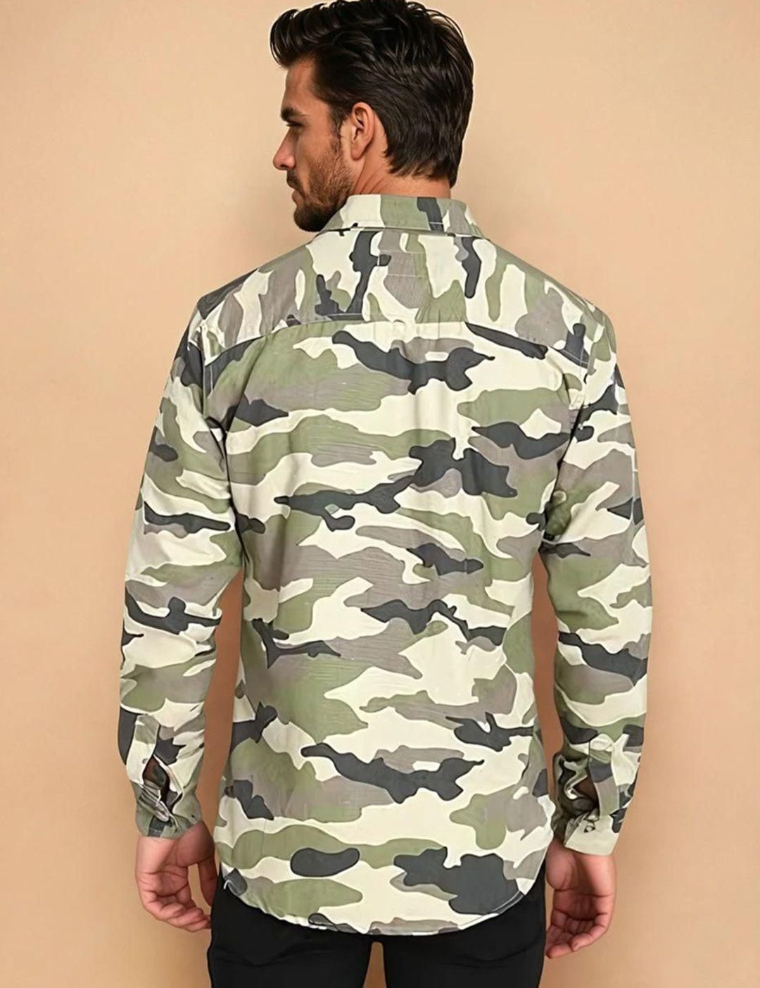 Kotty Abstract Printed Open Front Denim Jacket