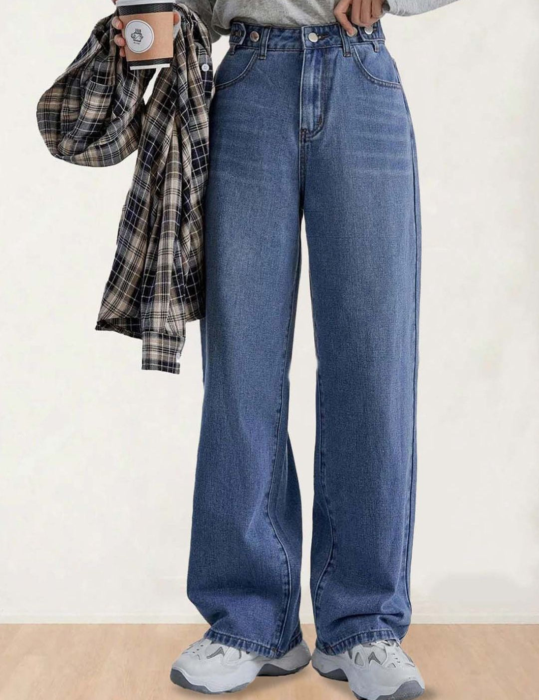 Kotty Women Boyfriend Fit High-Rise Stretchable Cotton Jeans