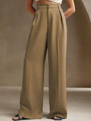 Kotty Women Relaxed Fit High-Rise Pleated Trousers