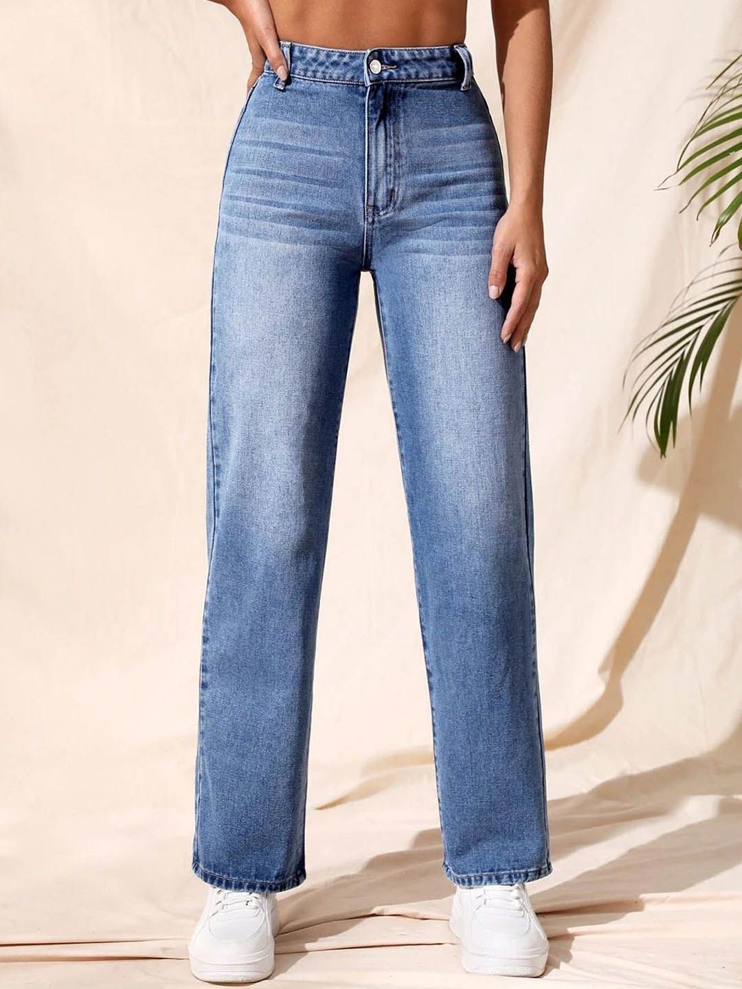 Kotty Women Straight Fit High-Rise Stretchable Jeans