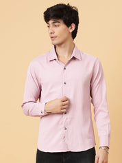 Kotty Men Relaxed Spread Collar Solid Casual Shirt