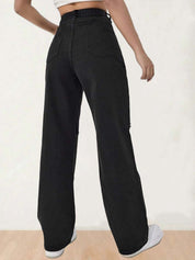 Kotty Women Relaxed Fit High-Rise Slash Knee Stretchable Jeans