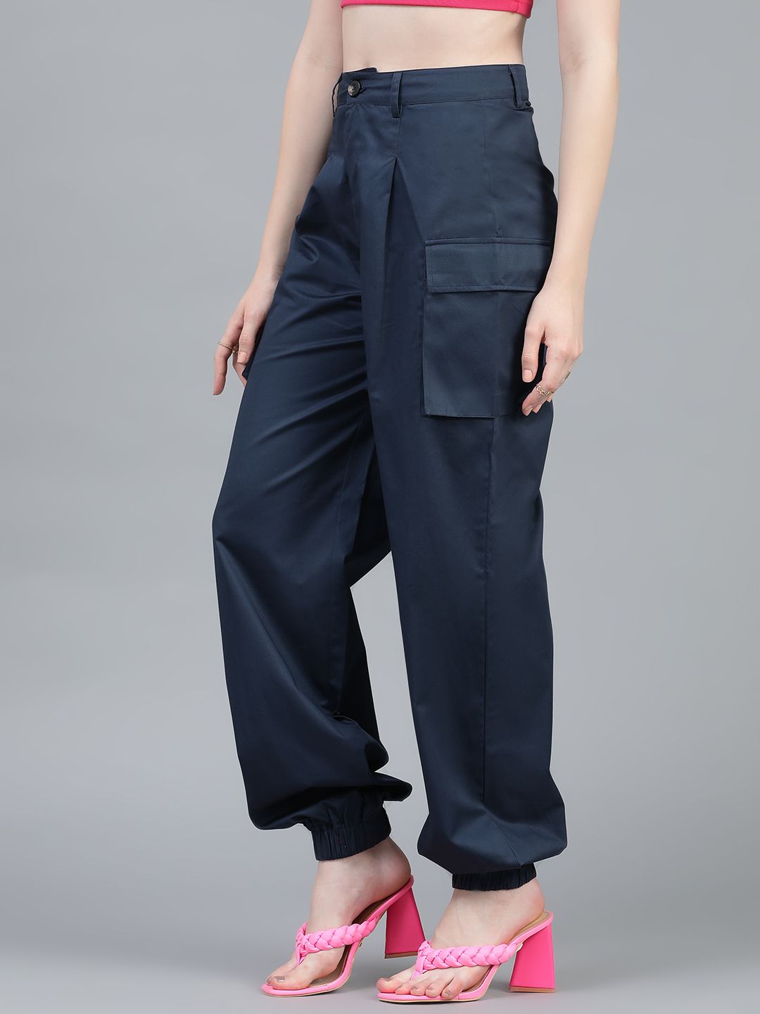 Kotty Women High-Rise Easy Wash Joggers Trousers