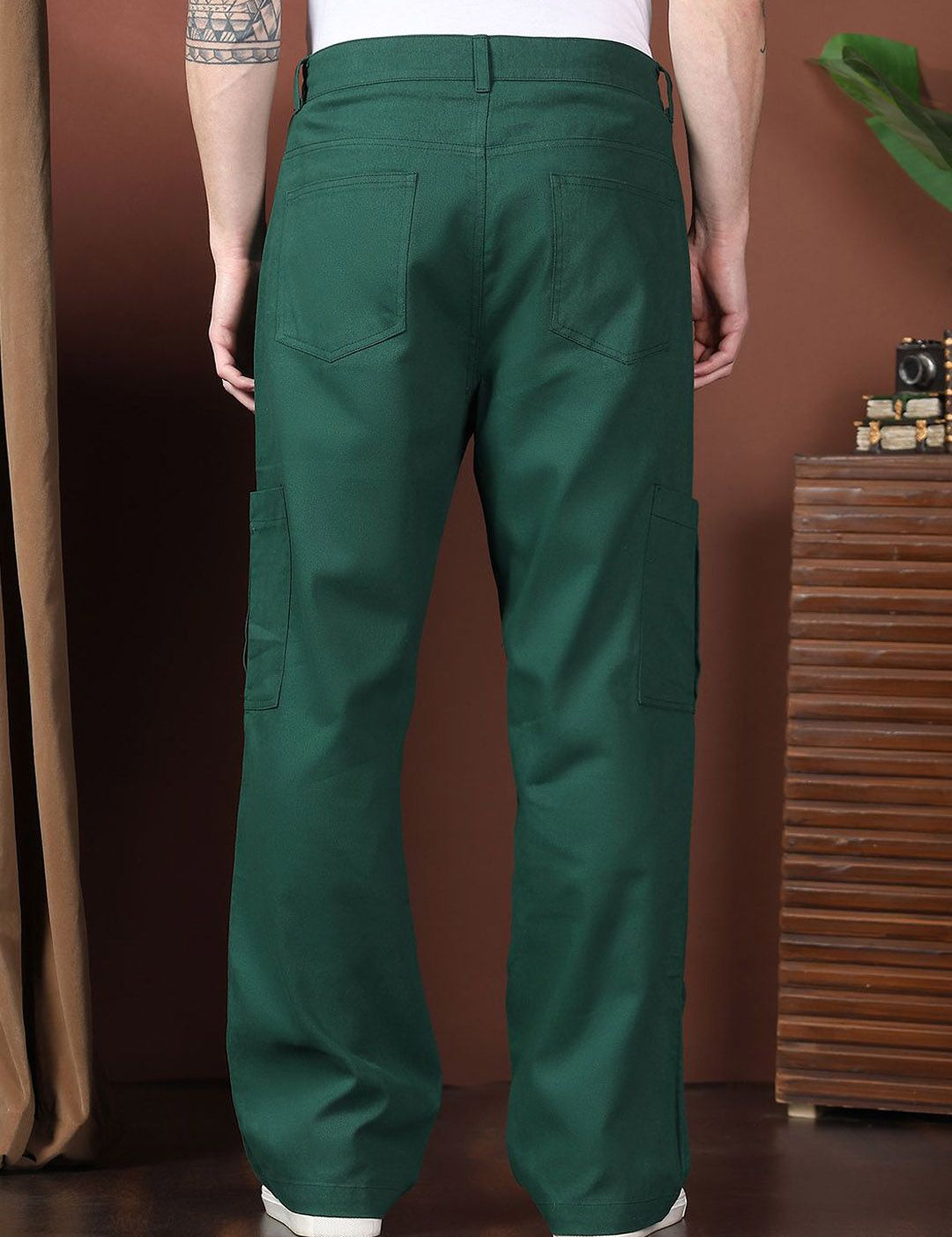 Kotty Men Relaxed Easy Wash Cargos Trousers