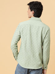 Kotty Men Relaxed Spread Collar Solid Casual Shirt