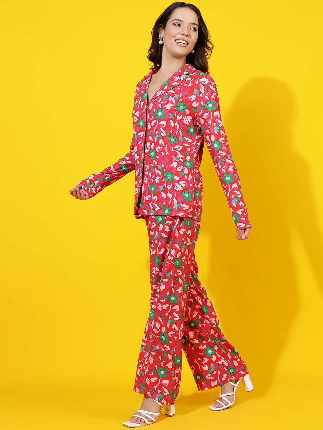 Kotty Floral Printed Shirt With Trouser 