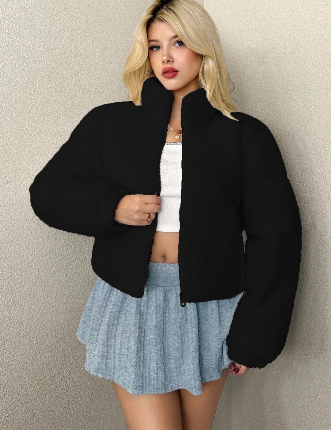 Kotty Women Woollen Open Front Jacket