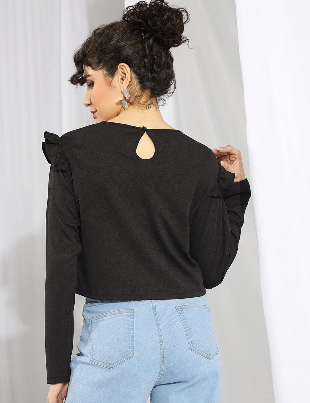 Kotty Women Round Neck Long Sleeves Top