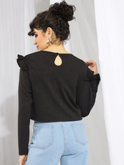 Kotty Women Round Neck Long Sleeves Top