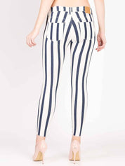Kotty Women Striped Skinny Fit Low-Rise Stretchable Jeans