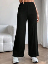 Kotty Women Comfort Flared High-Rise Parallel Trousers