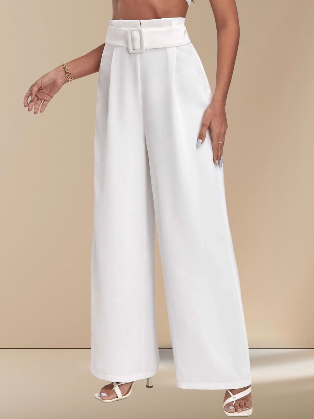 Kotty Women Straight Fit High-Rise Trousers