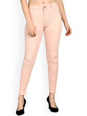 Kotty Women Pink Skinny Fit High-Rise Clean Look Jeans
