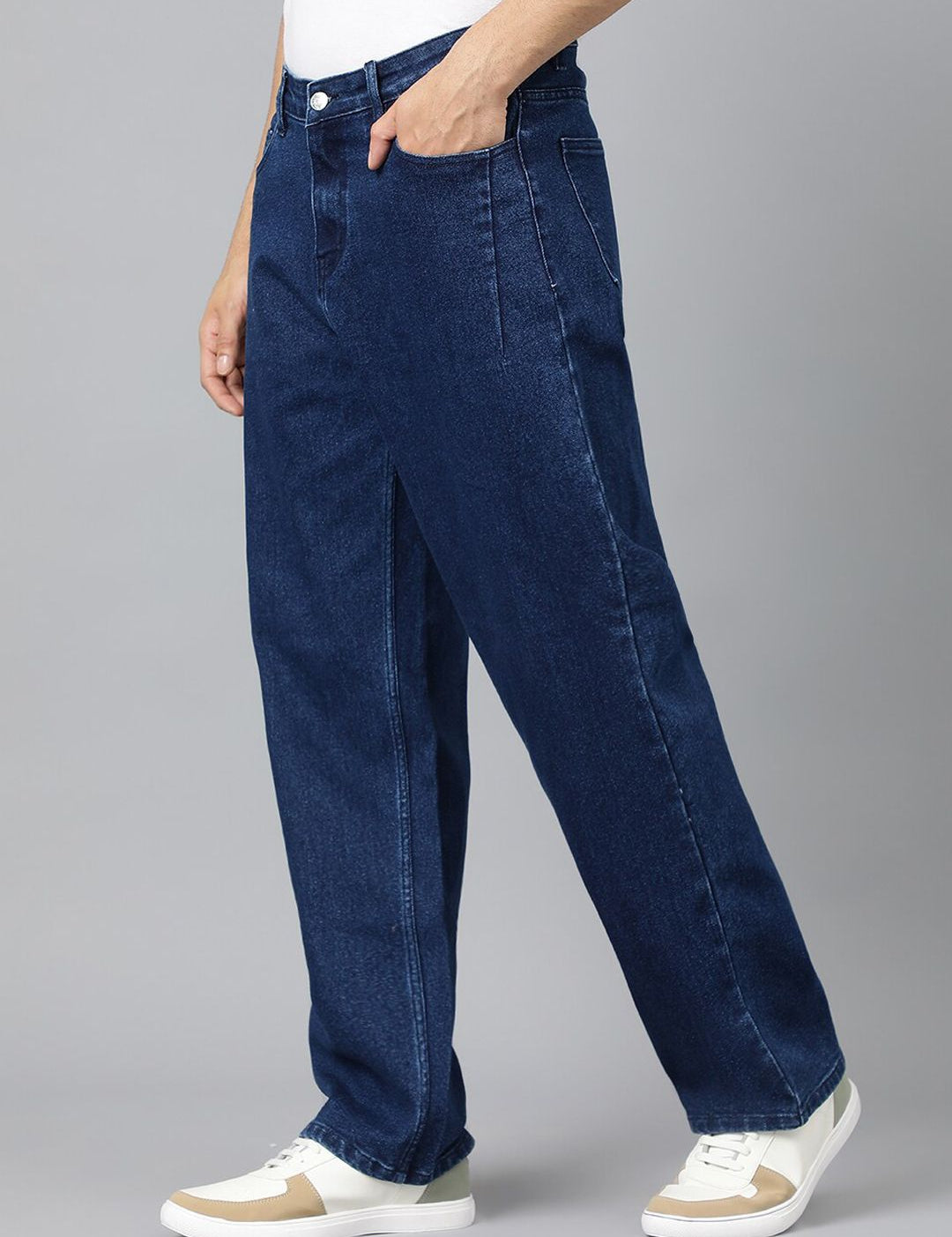 Kotty Men Blue Jean Fit Low-Rise Stretchable Jeans