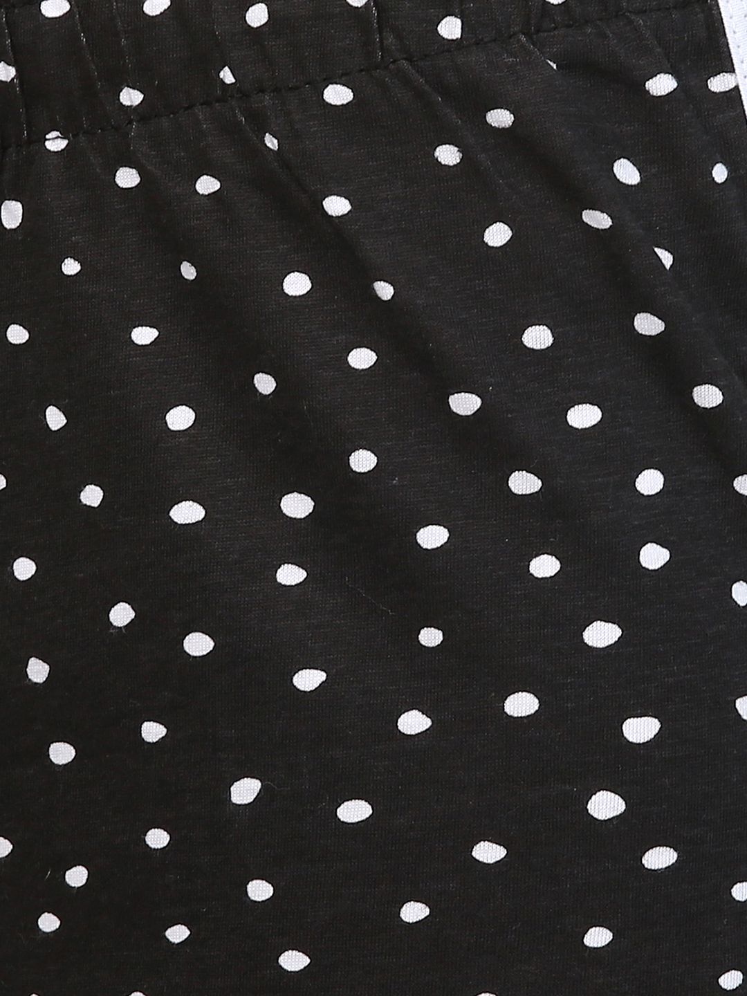 Kotty Women Black Polka Dots Printed Lounge Shorts