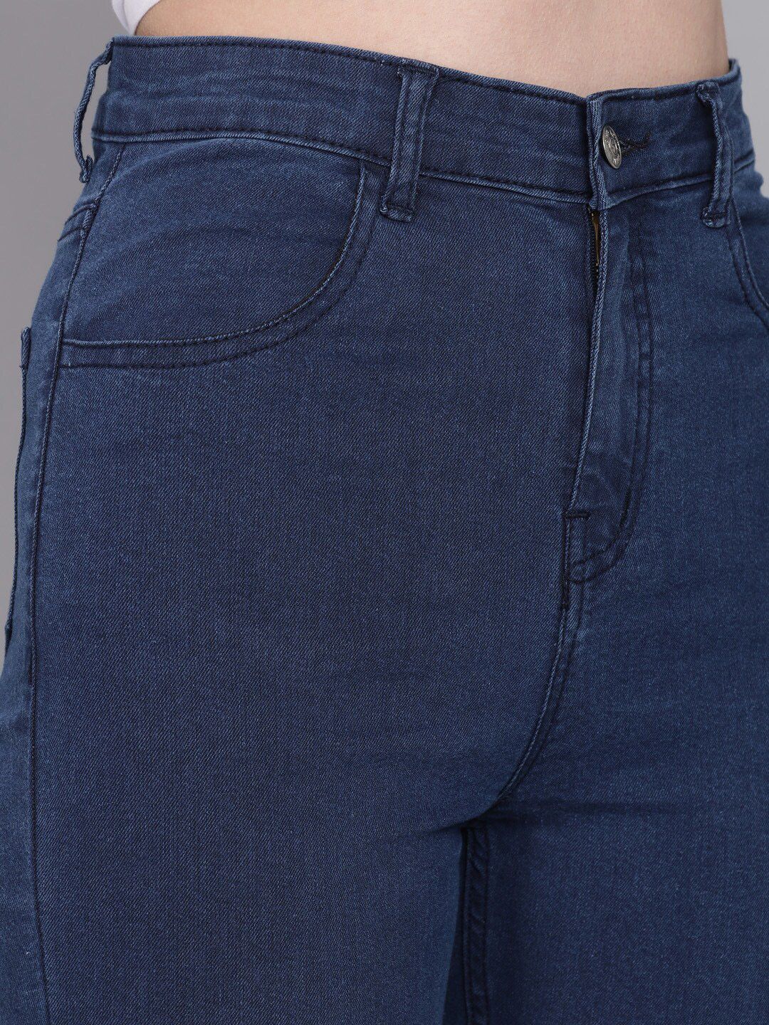 Kotty Women Blue Jean Skinny Fit High-Rise Low Distress Stretchable Jeans