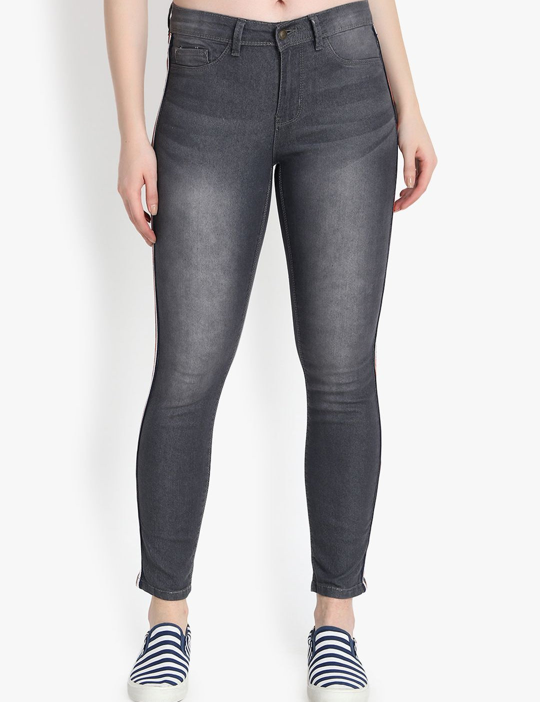 Kotty Women Black Skinny Fit High-Rise Clean Look Jeans