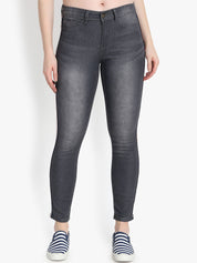 Kotty Women Black Skinny Fit High-Rise Clean Look Jeans