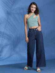 Kotty Women Solid One Shoulder Top