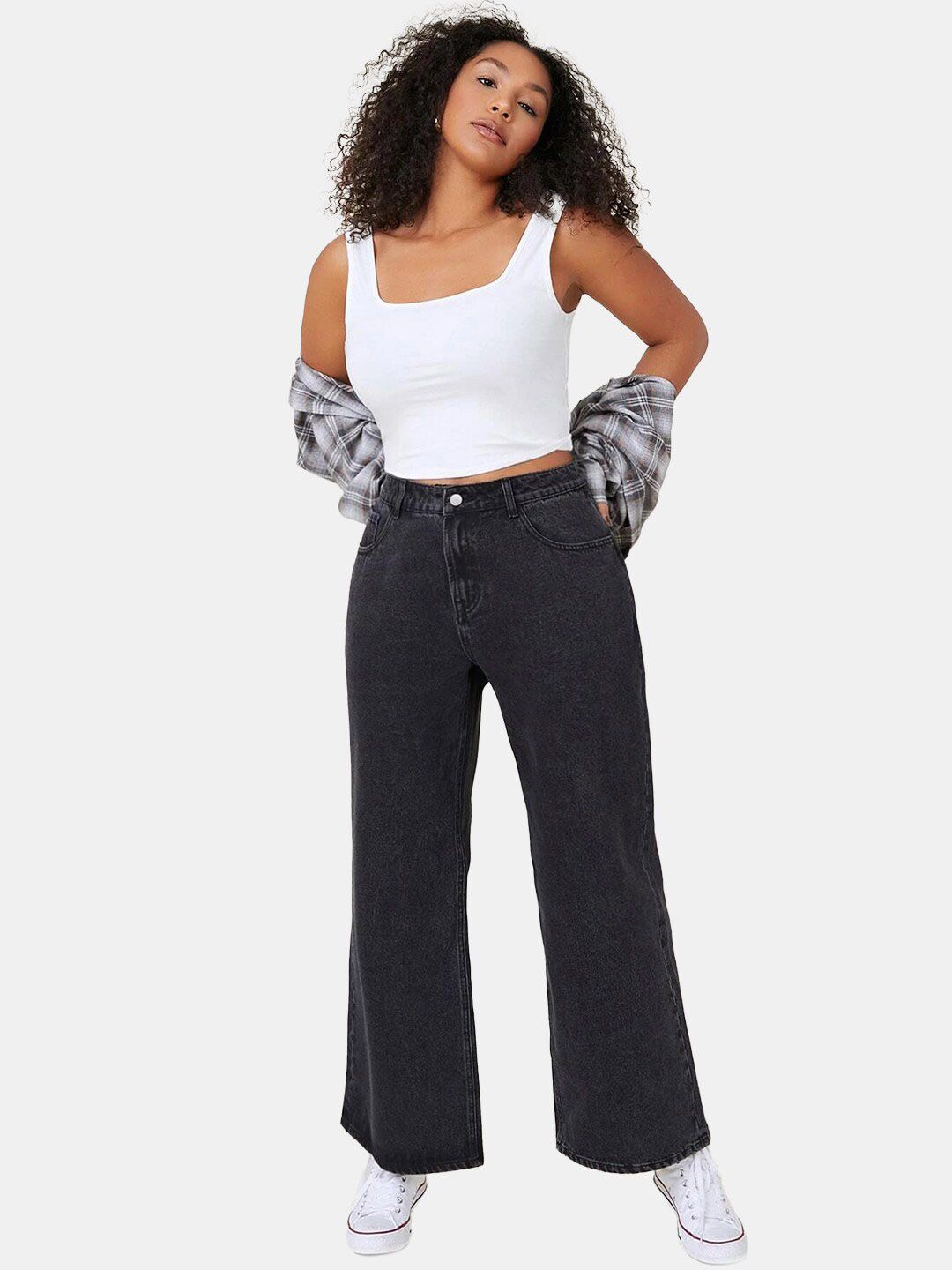 Kotty Women Jean Flared High-Rise Stretchable Jeans