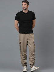 Kotty Men Relaxed Low-Rise Easy Wash Cargos Trousers