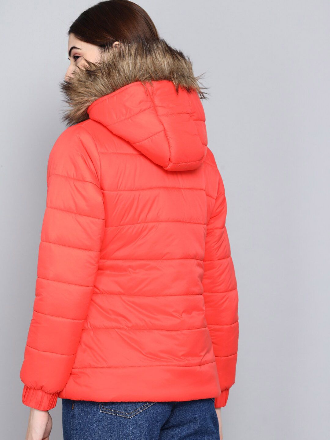 Kotty Women Orange Outdoor Parka Jacket