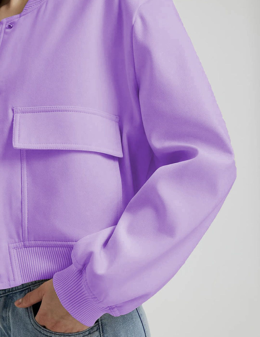 Kotty Lavender Fleece Open Front Jacket