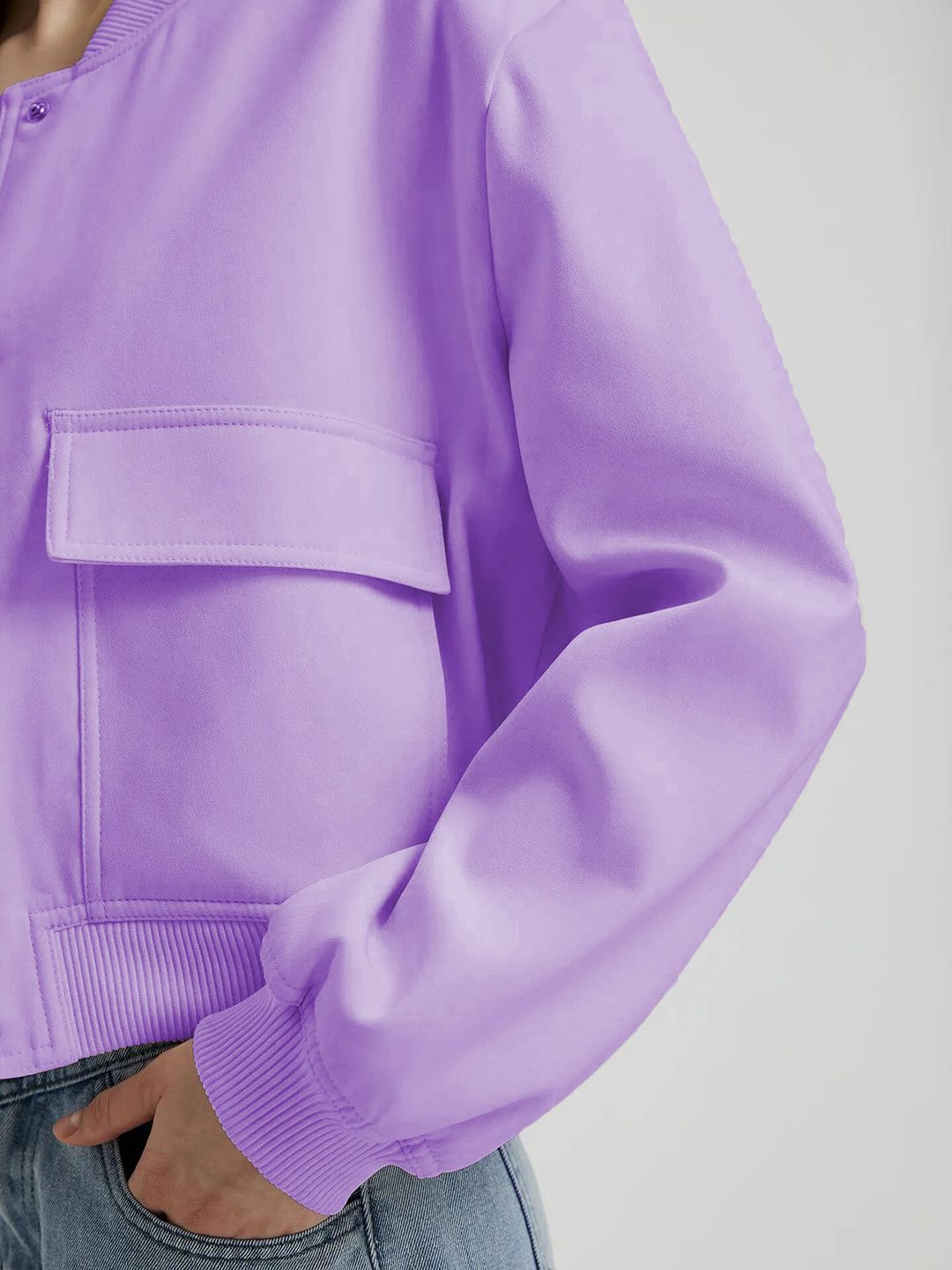 Kotty Lavender Fleece Open Front Jacket