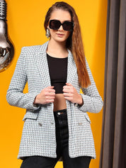 Kotty Checked Double-Breasted Overcoat