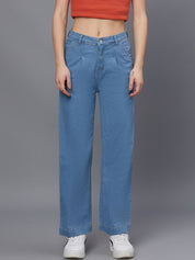 Kotty Women Blue Jean Straight Fit Stretchable Jeans