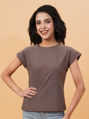 Kotty Women Solid Round Neck T-shirt
