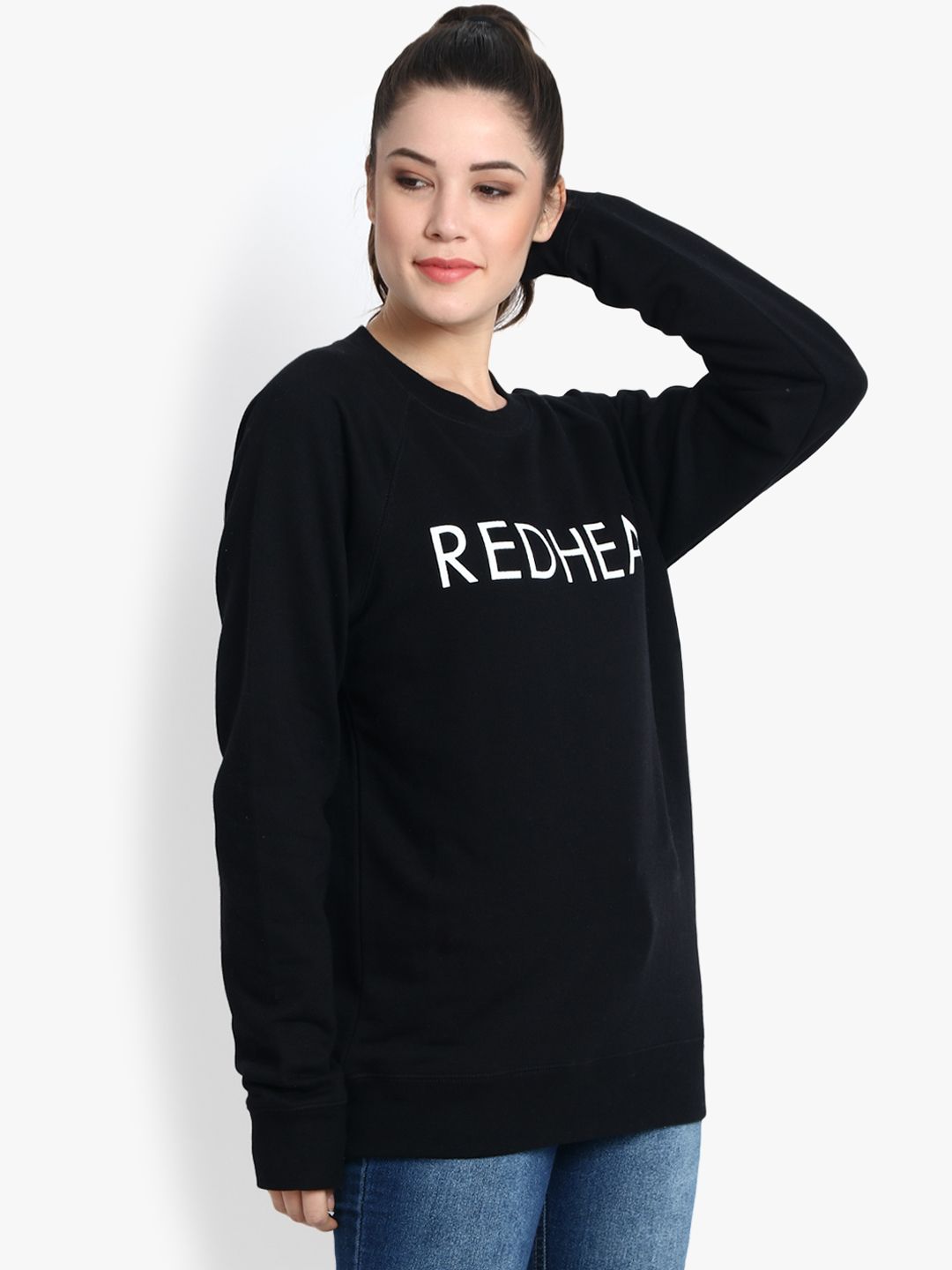 Kotty Women Black Printed Sweatshirt