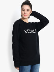 Kotty Women Black Printed Sweatshirt