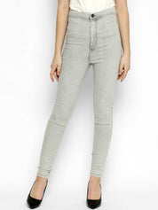 Kotty Women Grey Skinny Fit High-Rise Clean Look Jeans