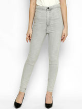 Kotty Women Grey Skinny Fit High-Rise Clean Look Jeans
