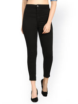 Kotty Women Black Skinny Fit High-Rise Clean Look Stretchable Jeans