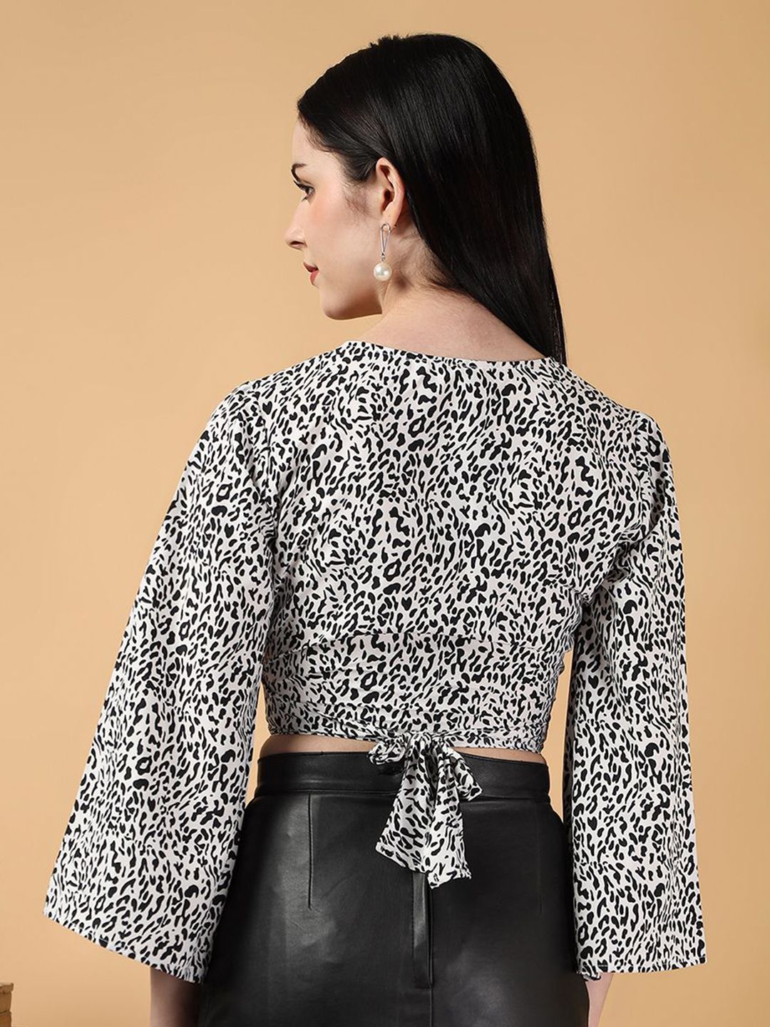 Kotty Floral Print Kimono Sleeve Cotton Top