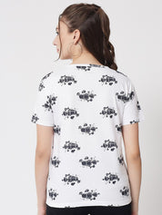 Kotty Women White Printed T-shirt