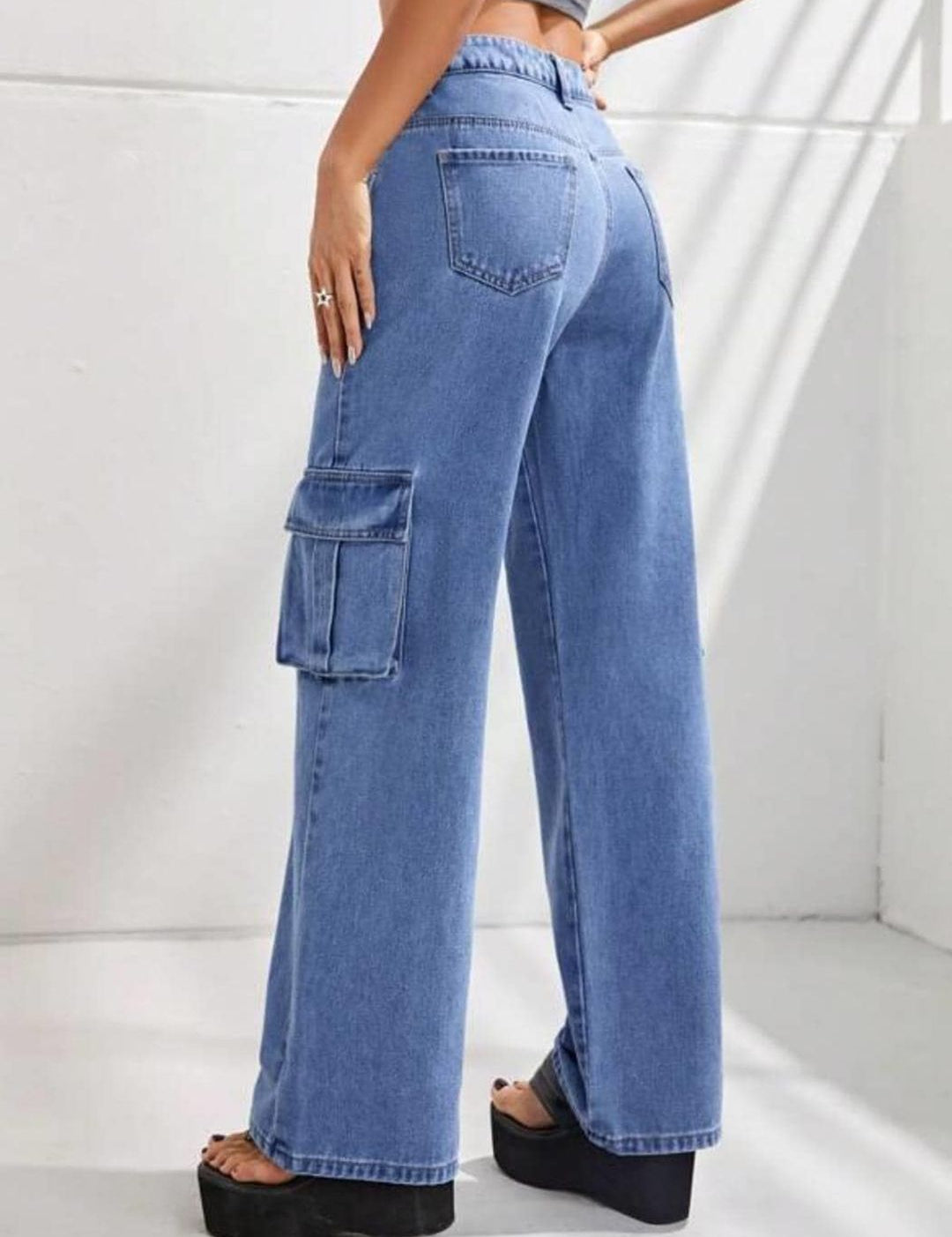 Kotty Women Jean Straight Fit High-Rise Highly Distressed Cotton Stretchable Jeans