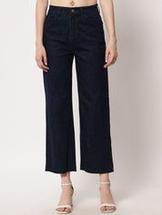 Kotty Women Navy Blue Jean Straight Fit Stretchable Jeans