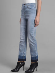Kotty Women Blue Flared High-Rise Clean Look Jeans