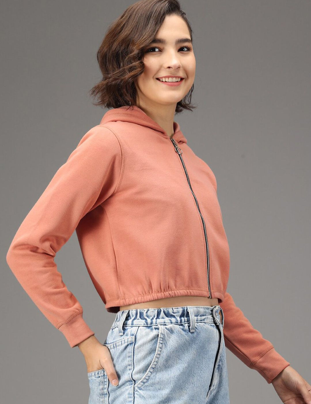 Kotty Women Pink Hooded Sweatshirt