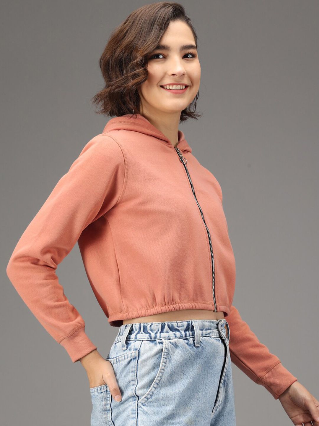 Kotty Women Pink Hooded Sweatshirt