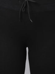 Kotty Women Black Solid Straight-Fit Track Pants