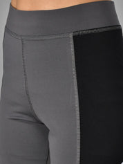 Kotty Women Grey & Black Colourblocked Tights