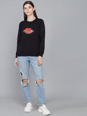 Kotty Women Black Sweatshirt