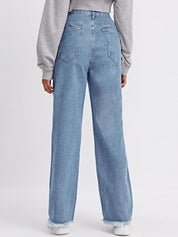 Kotty Women Blue Jean Straight Fit High-Rise Stretchable Jeans